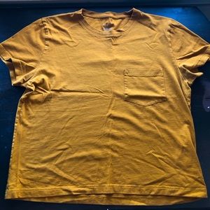 Everlane the organic box cut tee in mustard